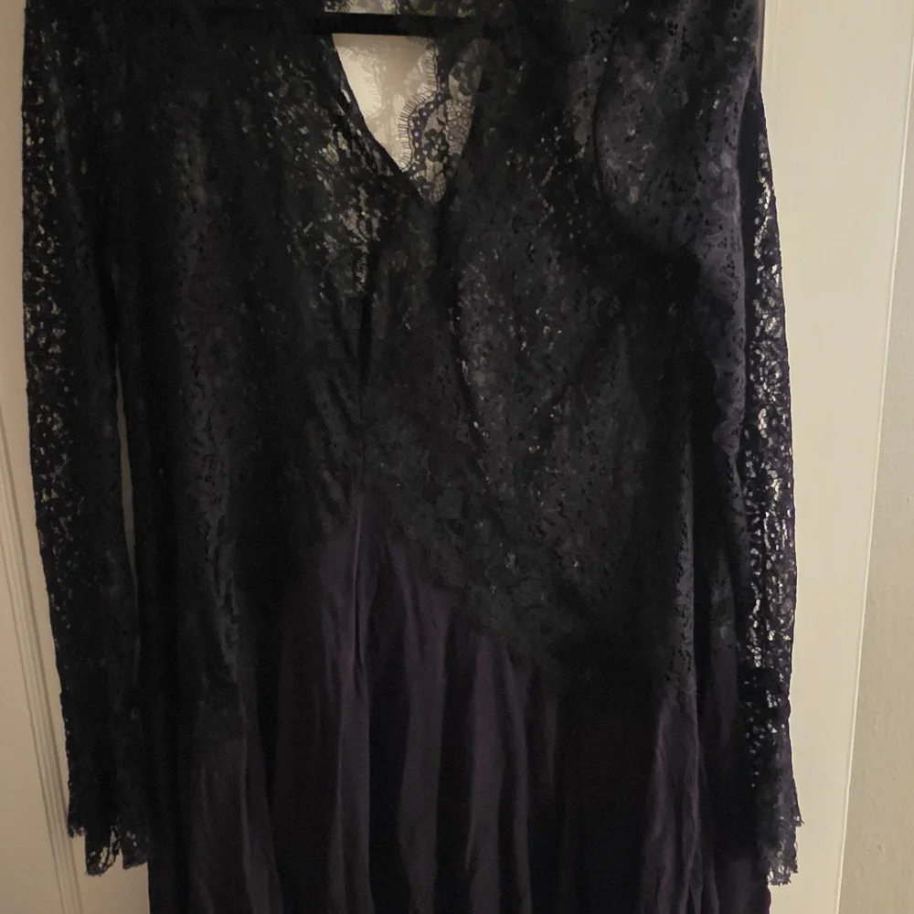 Free People Black Lace Mini Dress - Like New - Size M